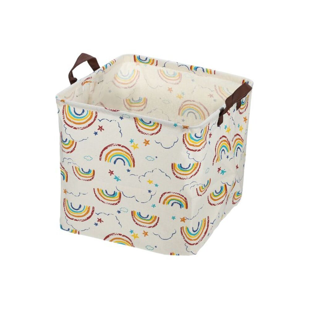 1 Pc 30L Foldable Square Laundry Basket for Laundry Room White